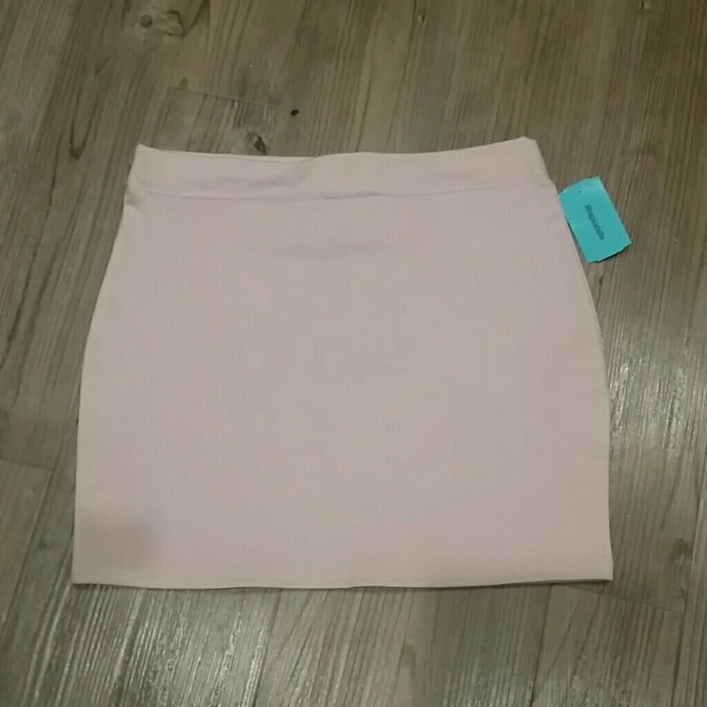 Baby pink mini skirt